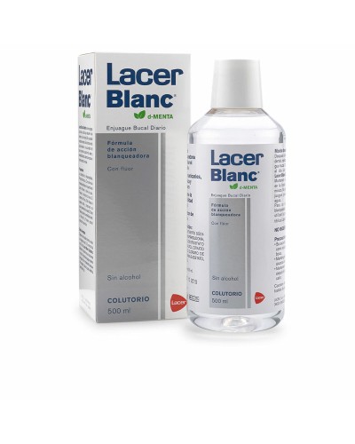 Lacer Blanc Mundspülung Minze 500ml - Aufhellend und Zahnfleischschutz
