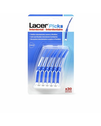 Lacer Picks Flessibili - Spazzolini Interdentali Monouso (30pz) - Pulizia Profonda
