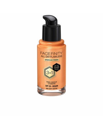 Foundationkräm Max Factor Face Finity All Day Flawless 3 i 1 Spf 20 Nº N84 Soft toffee 30 ml