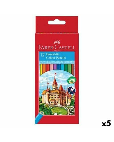 Crayons de Couleur Faber-Castell Multicolore, Ensemble de 5 pour Artistes et Étudiants
