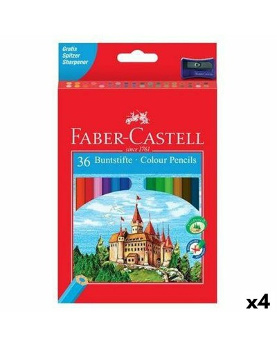 Matite Colorate Multicolore Faber-Castell, Confezione da 4