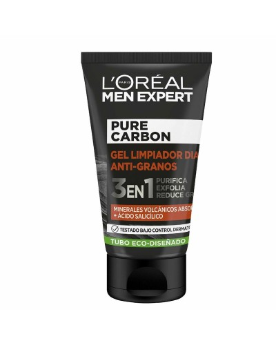 Kasvojen kuorinta-aine L'Oreal Make Up Men Expert Pure Carbon Anti-akne 3-in-1 (100 ml)