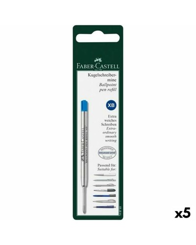 Penna Faber-Castell 0,6 mm Azzurro (Confezione da 5) | Ricariche per Penne