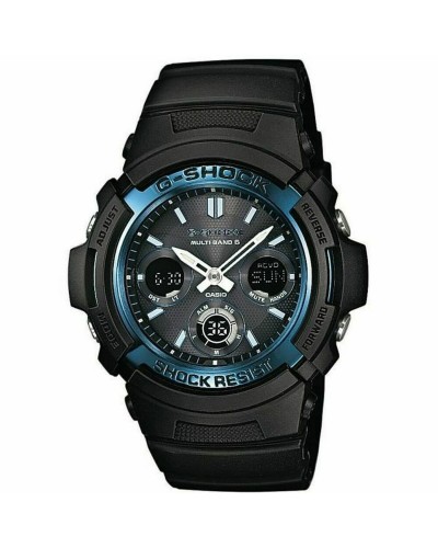 Horloge Heren Casio AWG-M100A-1AER Blauw Zwart (Ø 52 mm)