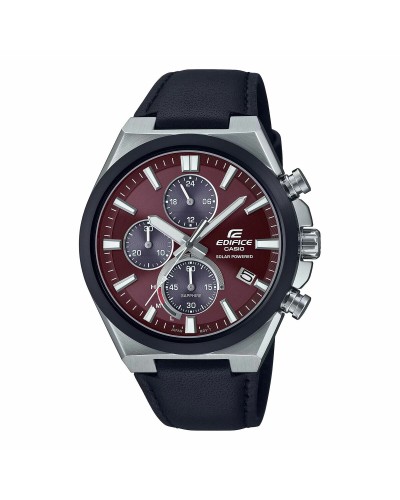 Casio Edifice EFS-S630BL: Solar Chronograph Herrenuhr Braun Leder
