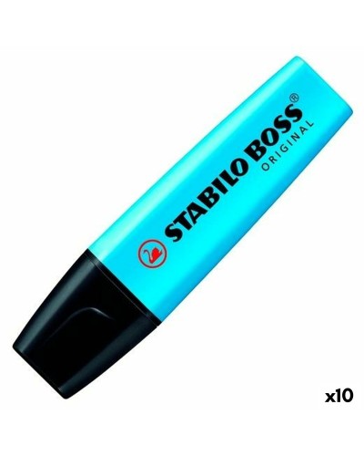 Stabilo Boss Leuchtmarker Hellblau - 10er Pack

