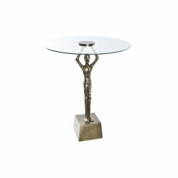 Mesa Consola Cristal Dorado DKD - 46x46x57cm
