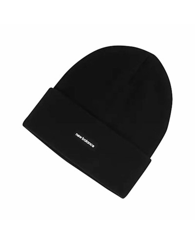 New Balance Mütze Cuffed Schwarz NB Logo - Sportliche Wintermütze

