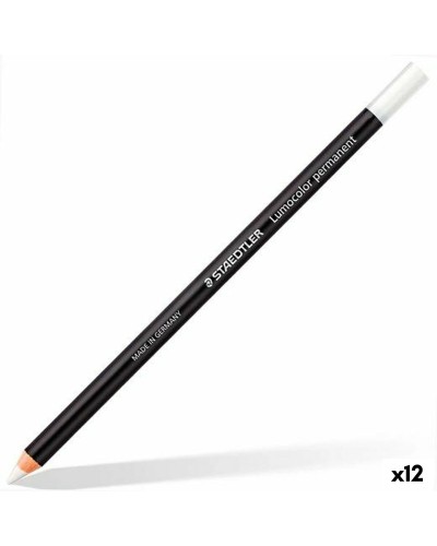 Pennor Staedtler Lumocolor Permanent Glasochrom Permanent Vit (12 antal)