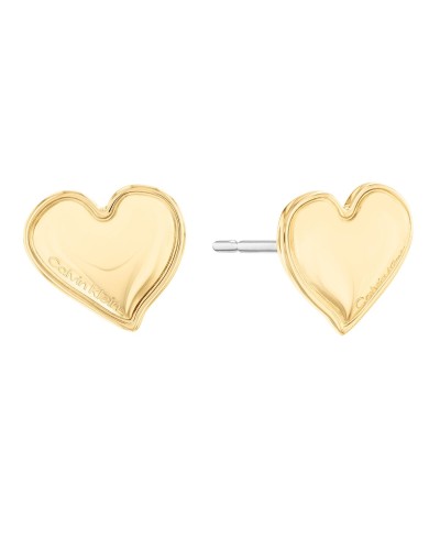 Calvin Klein Boucles d'Oreilles Femme Argent 925 Doré - Design Minimaliste Élégant
