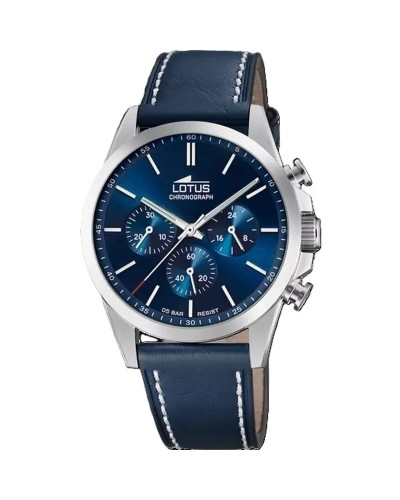 Lotus Montre Homme 18990/2 Acier Inoxydable Bleu Date
