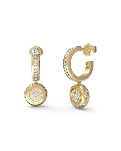 Guess Women's Gold Earrings JUBE04596JWYGT-U - Logo Dangles
