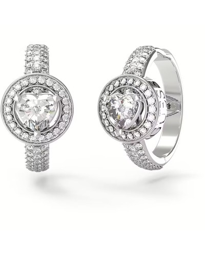 Guess Boucles d'Oreilles Femme Argent JUBE04670JWRHT-U Créoles Logo Cristaux
