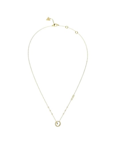 Guess Ciondolo Argento Donna - Logo Iconico, Cristalli - Elegante Gioiello
