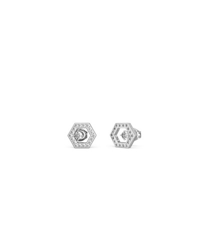 Guess Boucles d'Oreilles Femme Argent JUBE04651JWRHT-U Pendantes Logo
