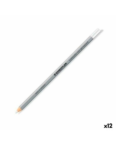 Staedtler Marcador No Permanente Blanco, Paquete de 12
