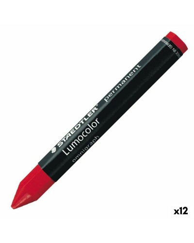 Staedtler Lumocolor Permanent Wachsmalstifte Rot (12er Set)
