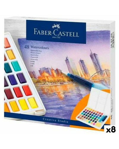 Faber-Castell Creative Studio: Set de Acuarelas (8 colores) para Artistas y Principiantes.
