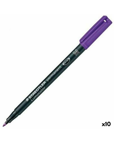 Marcatore Permanente Staedtler Lumocolor 317-6 Viola (Confezione da 10)