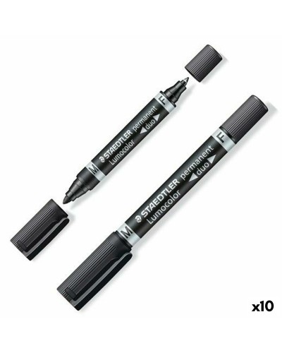 Permanenttimarkkeri Staedtler Lumocolor 348-9 Musta (10 osaa)