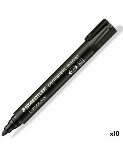 Staedtler Lumocolor 352-9 Permanentmarker schwarz, 10 Stück
