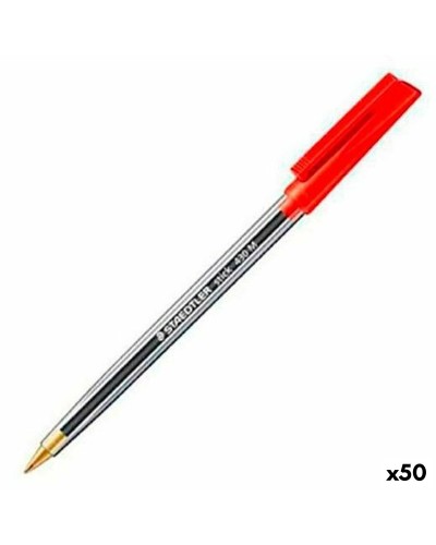 Bolígrafo Staedtler Stick 430 Rojo, Paquete de 50

