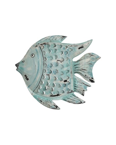 Wanddekoration Home ESPRIT Fisch Mediterraner 37 x 7 x 33 cm