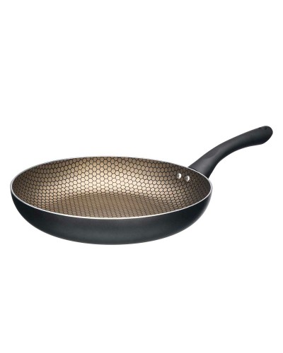 Padella Antiaderente Kinvara 28 cm Nero, Fondo Induzione, Manico Bachelite