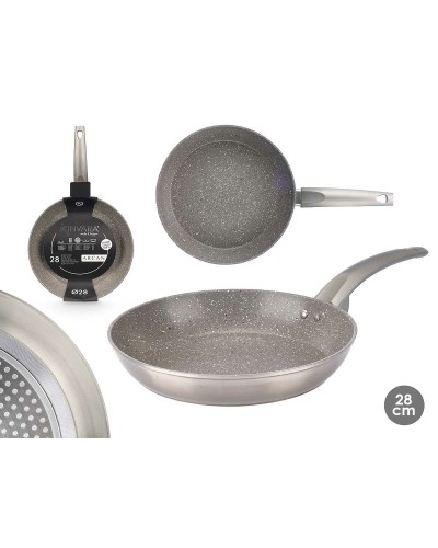 Sartén Antiadherente Kinvara de Aluminio Plateado - 28 cm - Inducción
