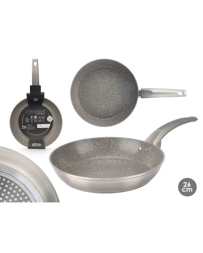 Poêle Antiadhésive Kinvara 4cm Argenté Aluminium 26cm Induction
