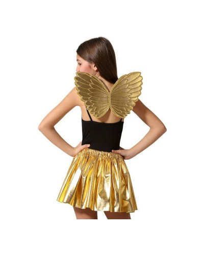 Ali Fata Bambina Oro Argento Glitter - Costume Tutù Danza Giochi 
