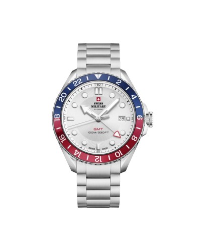 Swiss Military Hanowa Orologio Uomo SM34095.02 Cronografo Acciaio
