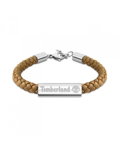 Timberland Pulsera Hombre Acero Negro Trenzado - Estilo Casual
