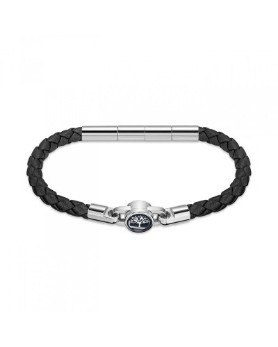 Timberland Bracciale Uomo Acciaio Inox Nero Intrecciato - Casual
