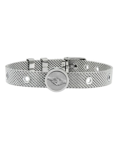 Talent Jewels Bracciale Uomo Argentato - Acciaio Inox, Design Elegante TJA-5-01
