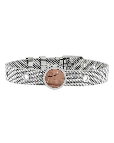 Talent Jewels Silver-Tone Men's Bracelet - TJA-1-11-02-1-215 - Elegant & Modern
