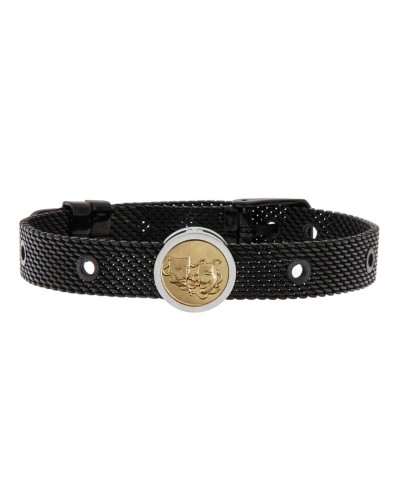 Talent Jewels Bracelet Homme Noir Acier - Design Moderne, Réglable
