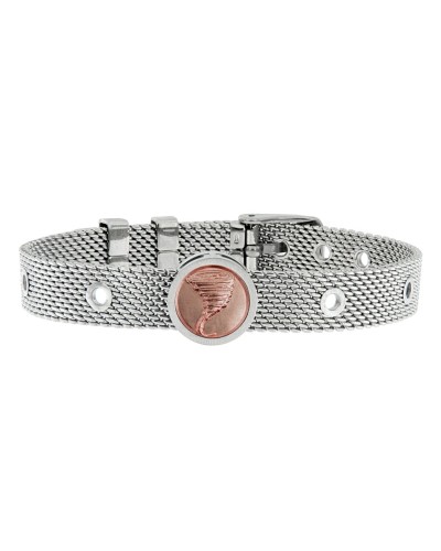 Talent Jewels Bracelet Homme Argenté Acier Inoxydable - Design Élégant
