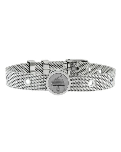 Talent Jewels Men's Bracelet Silver Stainless Steel - Modern Style TJA-4-06-03
