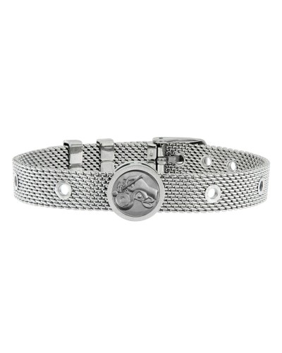 Talent Jewels Men's Silver Bracelet - Stainless Steel, Elegant & Durable
