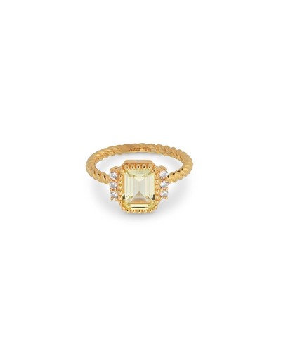 Bague Femme 24KAE 12402Y Or 18K Doré - Design Élégant Taille 58
