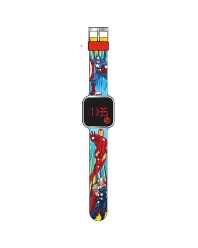 Avengers Cartoon Damenuhr - LED 33mm - Marvel Mädchen Geschenk
