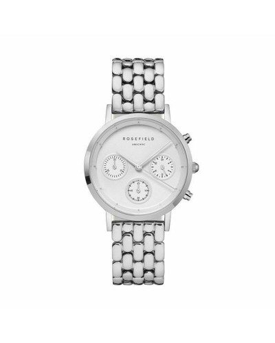 Rosefield The West Village NWG-N92 Orologio Donna Quadrante Bianco Acciaio Rosato
