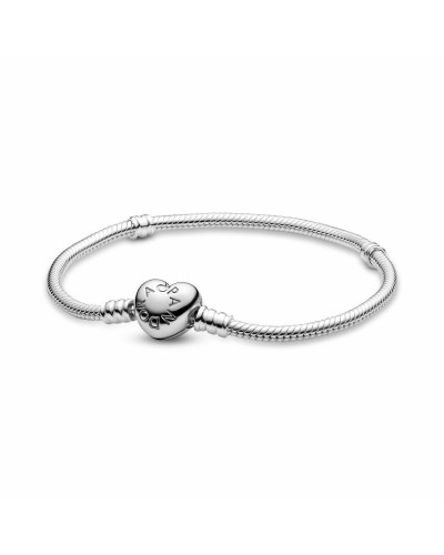 Pandora Bracciale Donna Snake Chain con Chiusura a Cuore - Elegante

