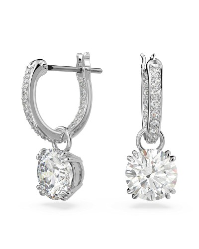 Swarovski Boucles d'Oreilles Femme 5636717 : Cristaux, Plaqué Rhodium, Élégantes
