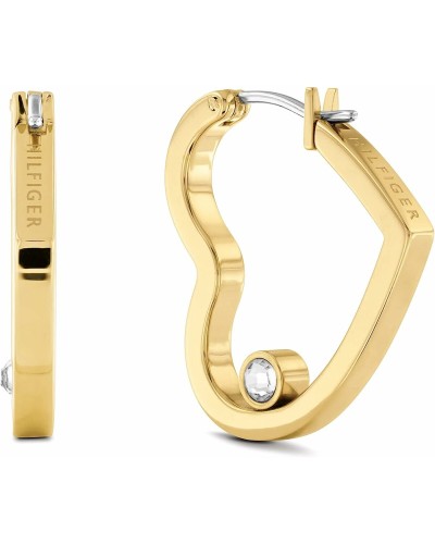 Tommy Hilfiger Pendientes de Mujer Plata Logo Icónico - Elegantes y Chic
