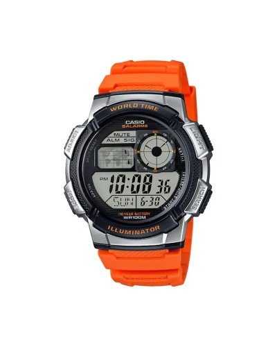 Herrklocka Casio WORLD TIME ILLUMINATOR Orange (Ø 43 mm)