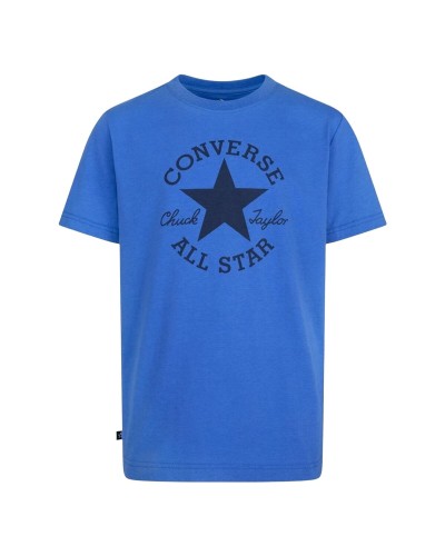 Converse Camiseta Niño Azul Sustainable Core - Manga Corta Algodón Orgánico
