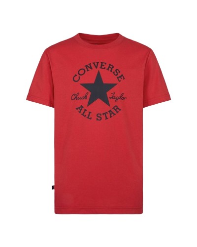 Converse Maglia Bambino Maniche Corte Sustainable Core Rossa
