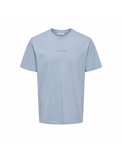 Only & Sons Camiseta de Hombre Onslevi Life Índigo - Manga Corta Corte Regular
